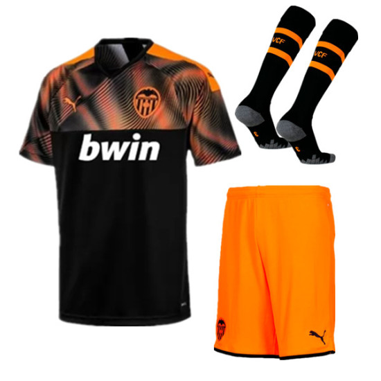 No stock Valencia CF Away Kids football Kit soccer Jersey shirt 2019/2020