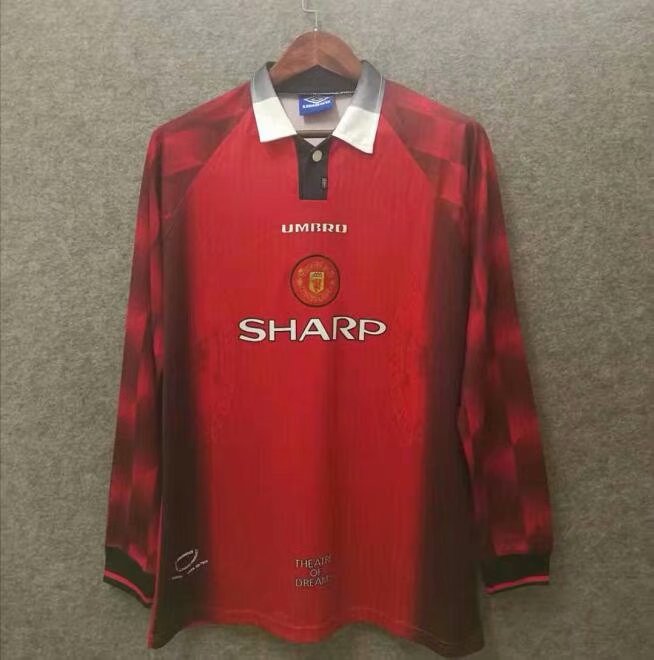 1996 Manchester United home Long sleeves Retro