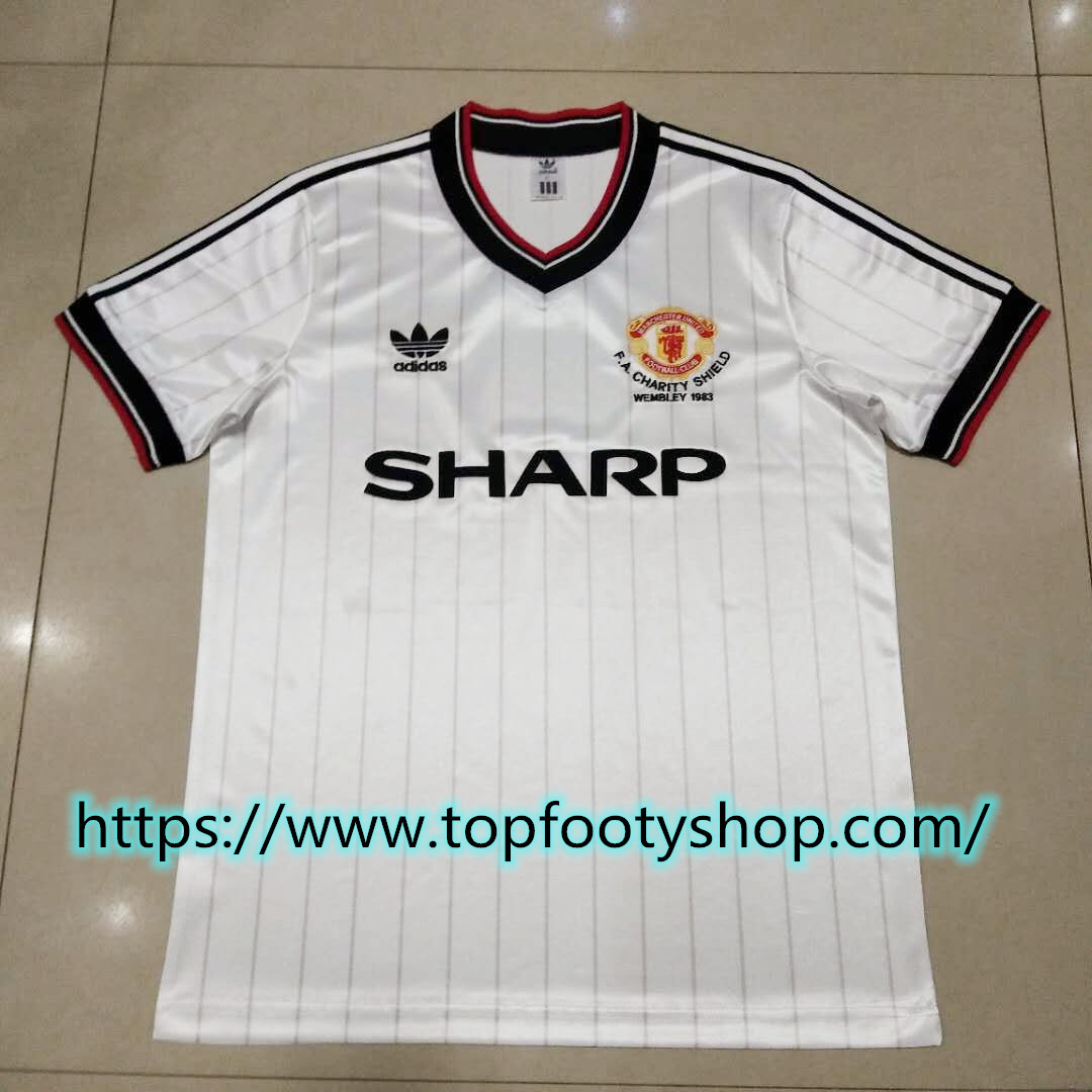  1983 Charity Shield shirt   Manchester United  Retro