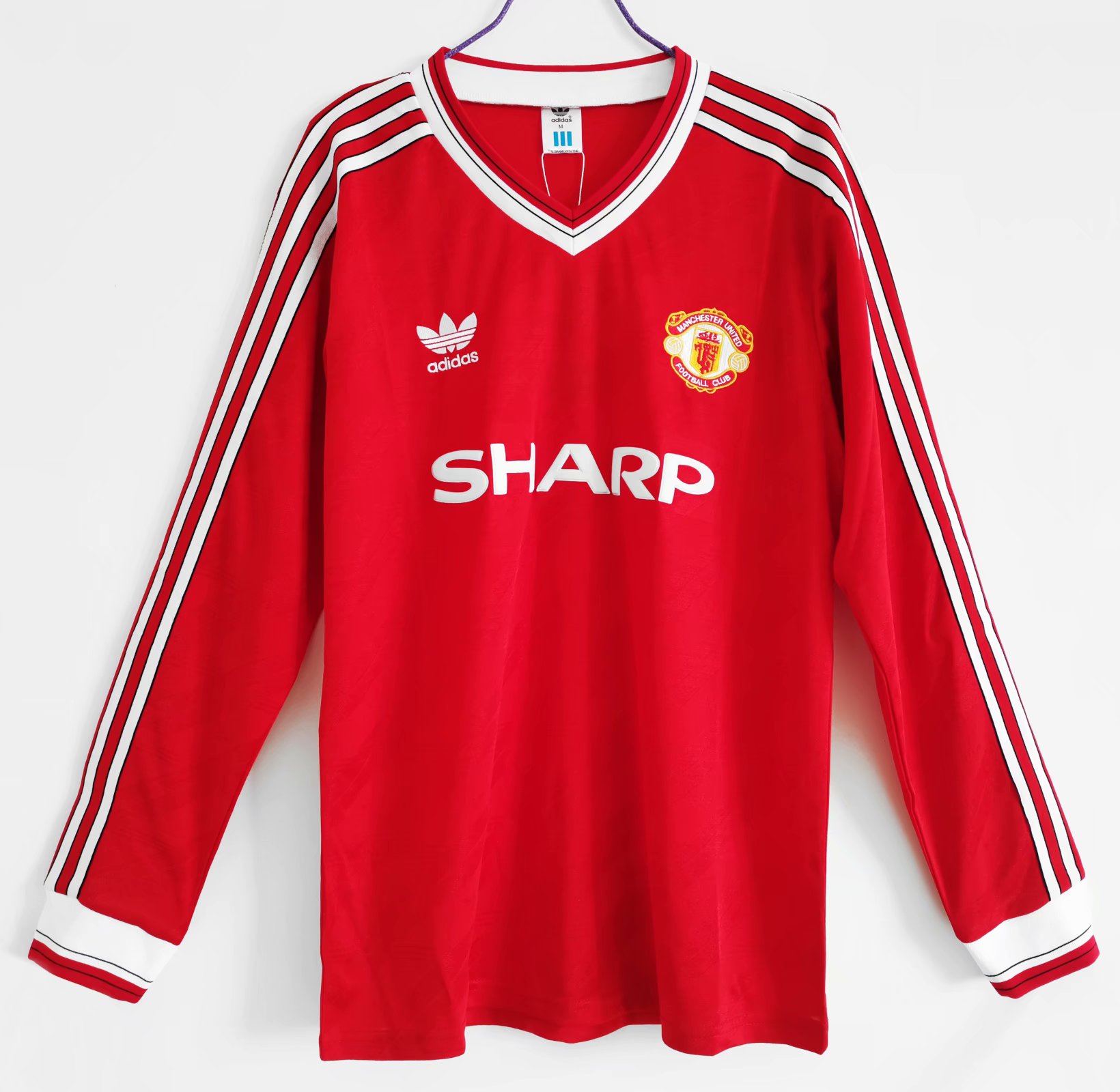 1986 Manchester United home Long sleeves Retro