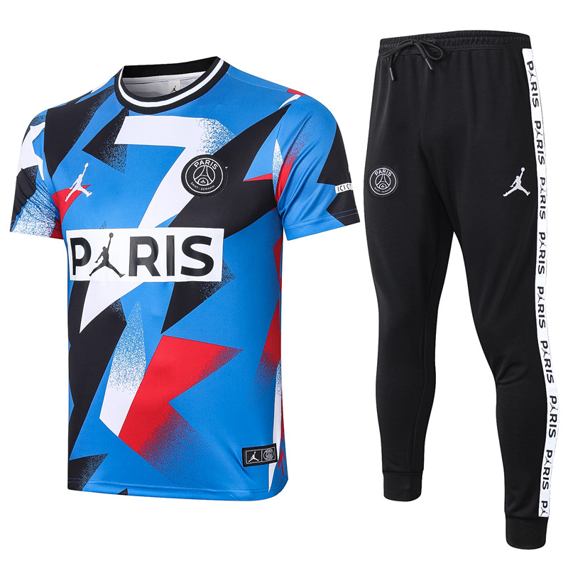 2020-2021 Paris Saint Germain football training suit short sleeve adult