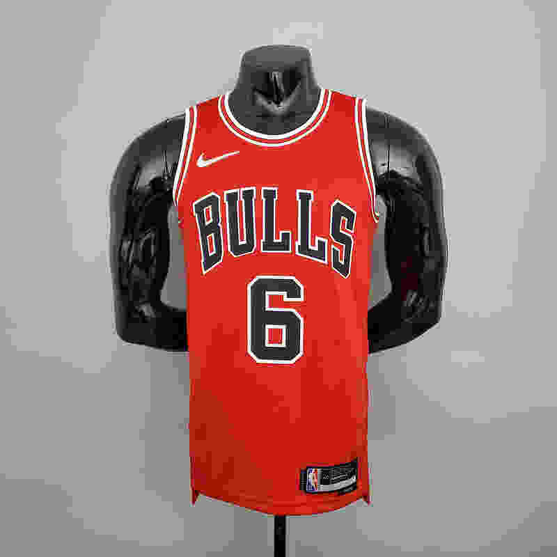 75th Anniversary CARUSO#6 Bulls Red NBA Jersey S-XXL(954A)