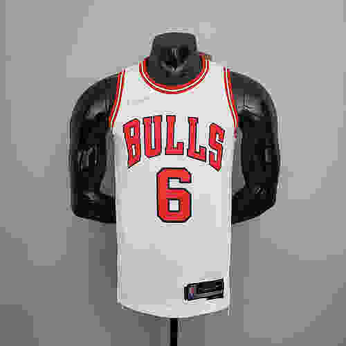 75th Anniversary CARUSO#6 Bulls White NBA Jersey S-XXL(9733)