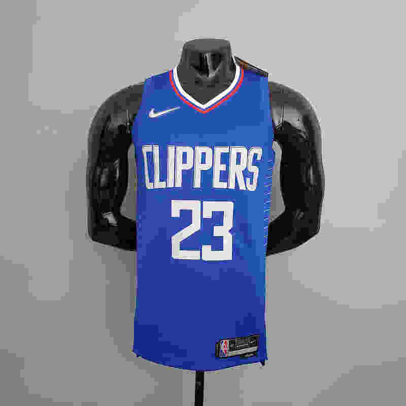 75th Anniversary Clippers Blue White NBA Jersey S-XXL(A6BA)