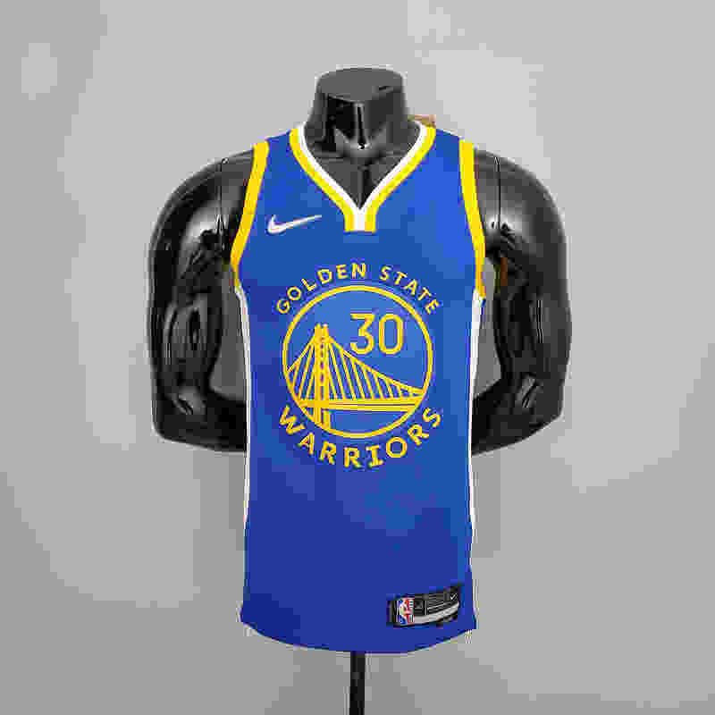 75th Anniversary Curry #2974 Warriors Blue NBA Jersey S-XXL(79BE)