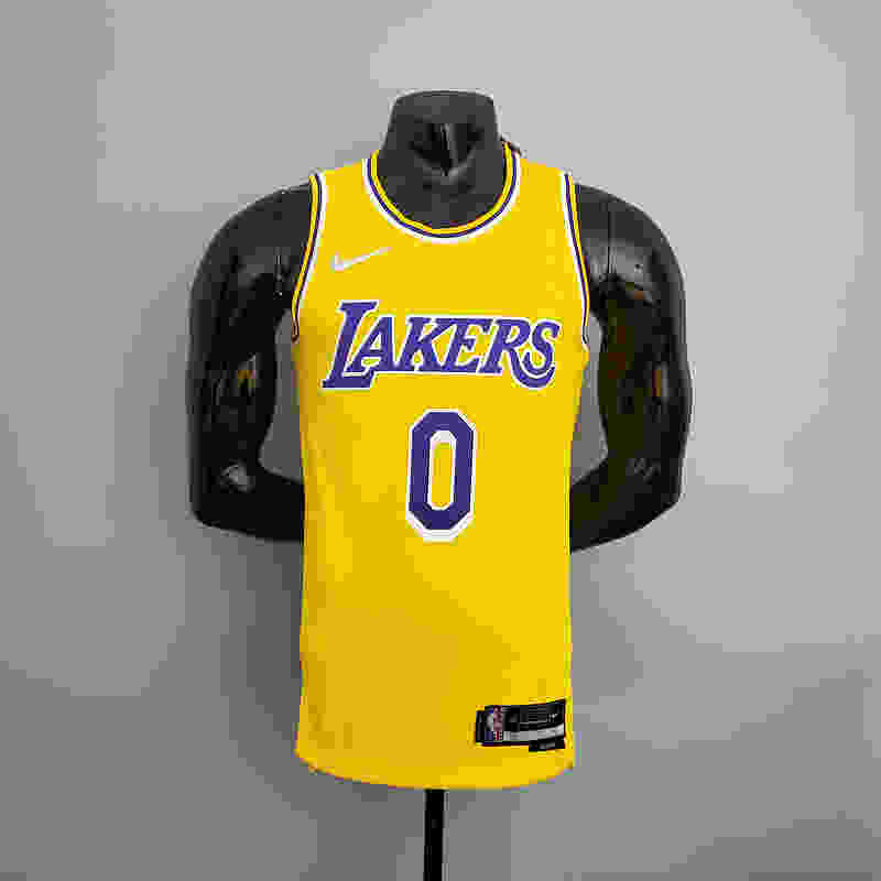 75th Anniversary Lakers Yellow NBA Jersey S-XXL(8978)