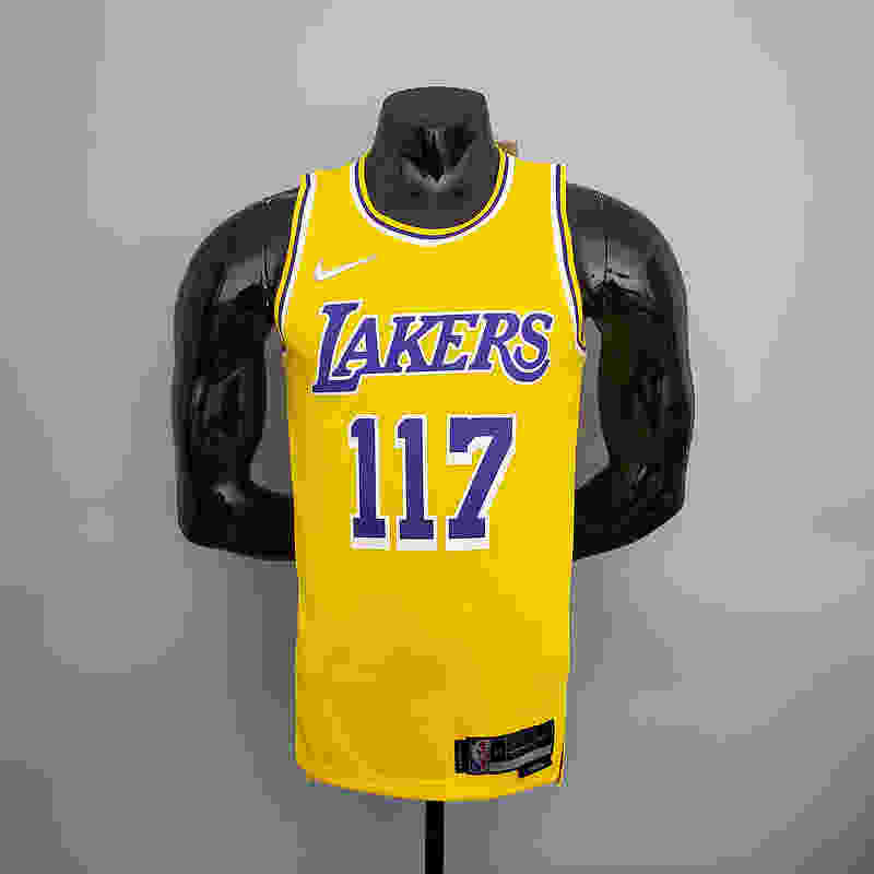 75th Anniversary master chief#117 Lakers White X-BOX Joint Yellow NBA Jersey S-X...(6E14)