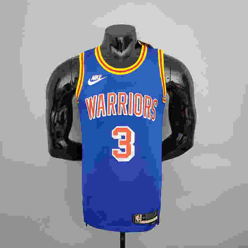 75th Anniversary Poole #3 Warriors Retro Blue NBA Jersey S-XXL(E3F2)