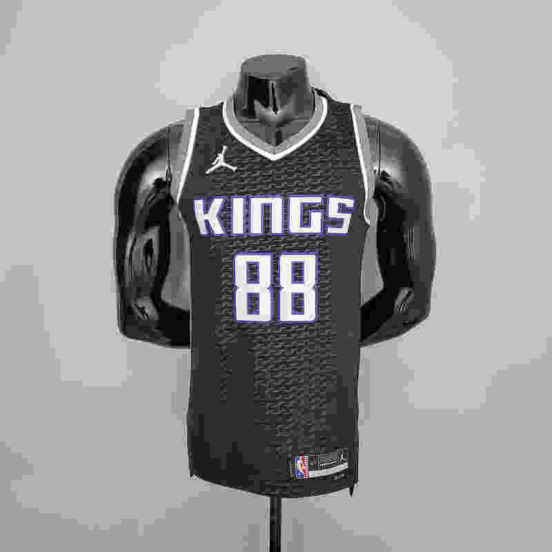 75th Anniversary QUETA#88 Jordan Kings Black NBA Jersey S-XXL(A772)