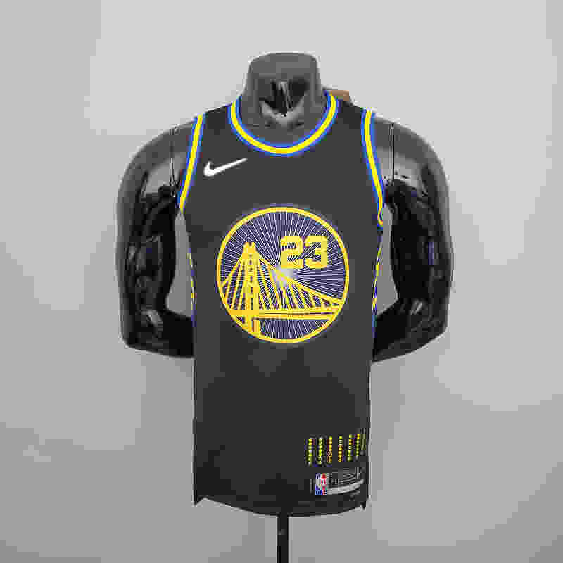 2022 75th Anniversary green#23 Warriors City Edition Black NBA Jersey S-XXL(9700)