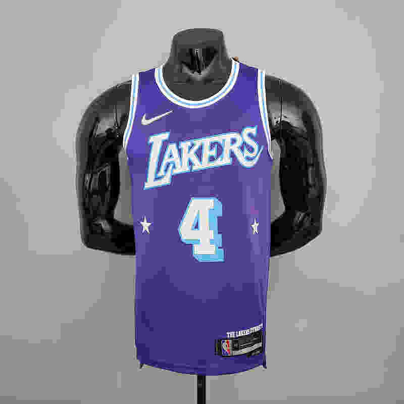 2022 75th Anniversary Rondo #4 Lakers City Edition Purple NBA Jersey S-XXL