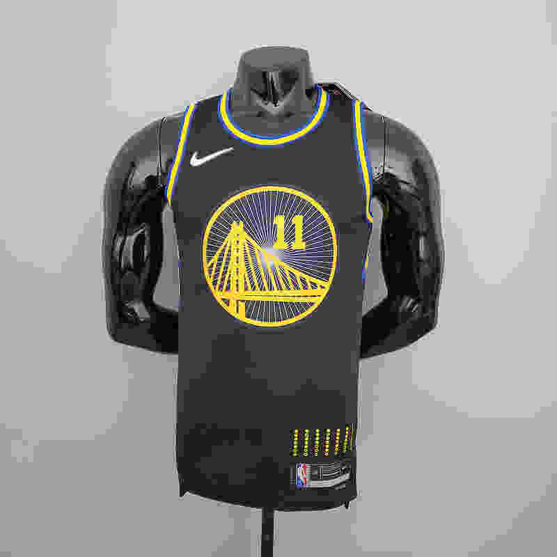 2022 75th Anniversary Thompson #11 Warriors City Edition Black NBA Jersey S-XXL