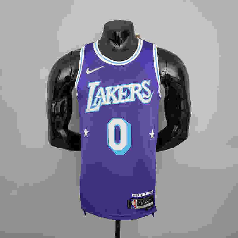 2022 75th Anniversary WESTBROOK#0 Lakers City Edition Purple NBA Jersey S-XXL