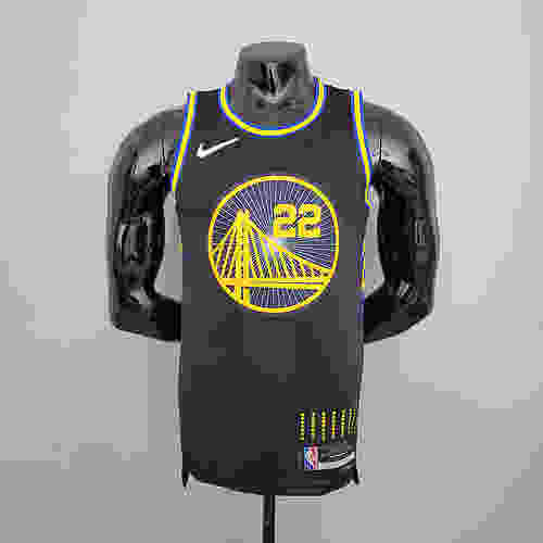 2022 75th Anniversary Wiggins #22 Warriors City Edition Black NBA Jersey S-XXL