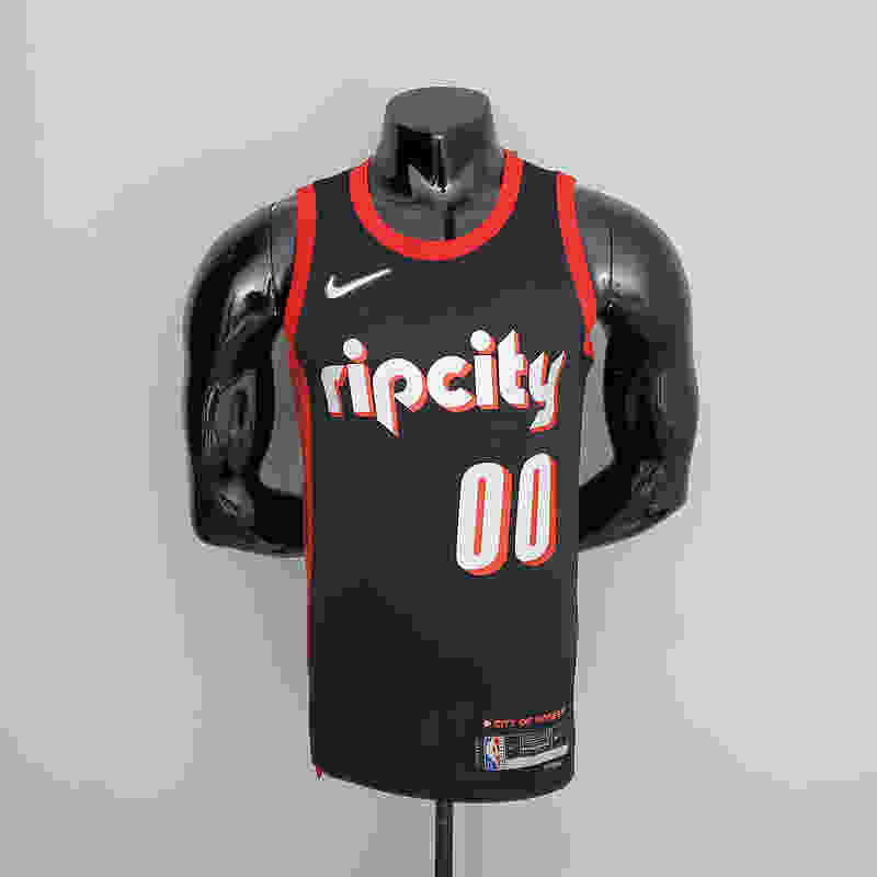 2022 Season Anthony#00 Trail Blazers Urban Edition Black NBA Jersey S-XXL