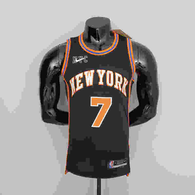 72022 Season Anthony#7 Knicks Urban Edition Black NBA Jersey S-XXL