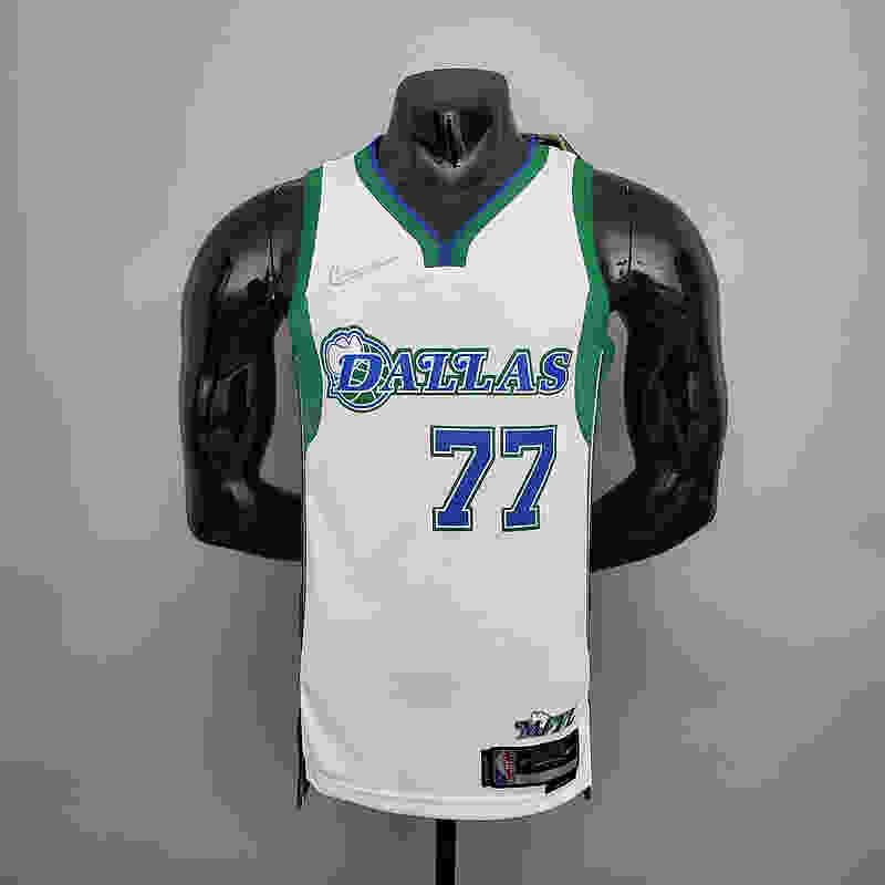 2022 season DONCIC#77 Lone Ranger City Edition White and Green NBA Jersey S-XXL