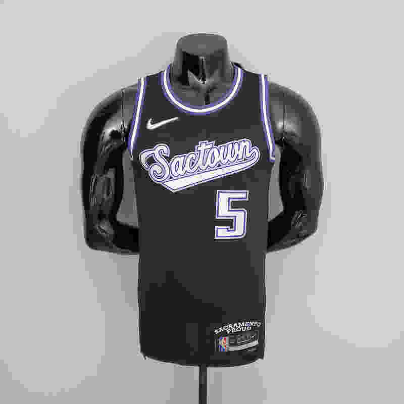 2022 Season Fox#5 Kings City Edition Black NBA Jersey S-XXL