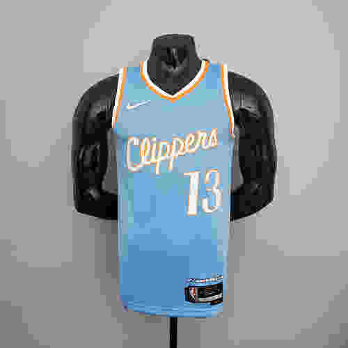 2022 season George #13 Clippers City Edition Blue NBA Jersey S-XXL