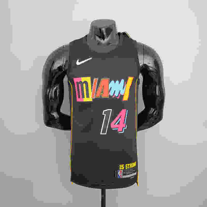 2022 Season herro#14 Heat City Edition Black NBA0 Jersey S-XXL