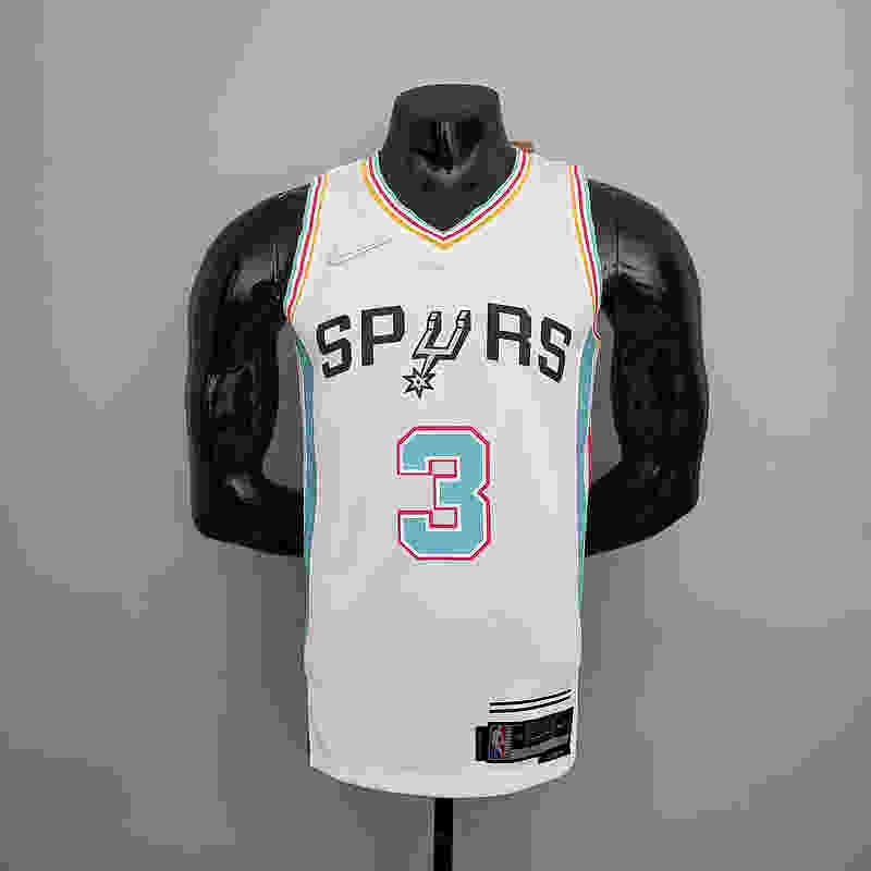 2022 season Johnson #3 Spurs City Edition white NBA jersey S-XXL