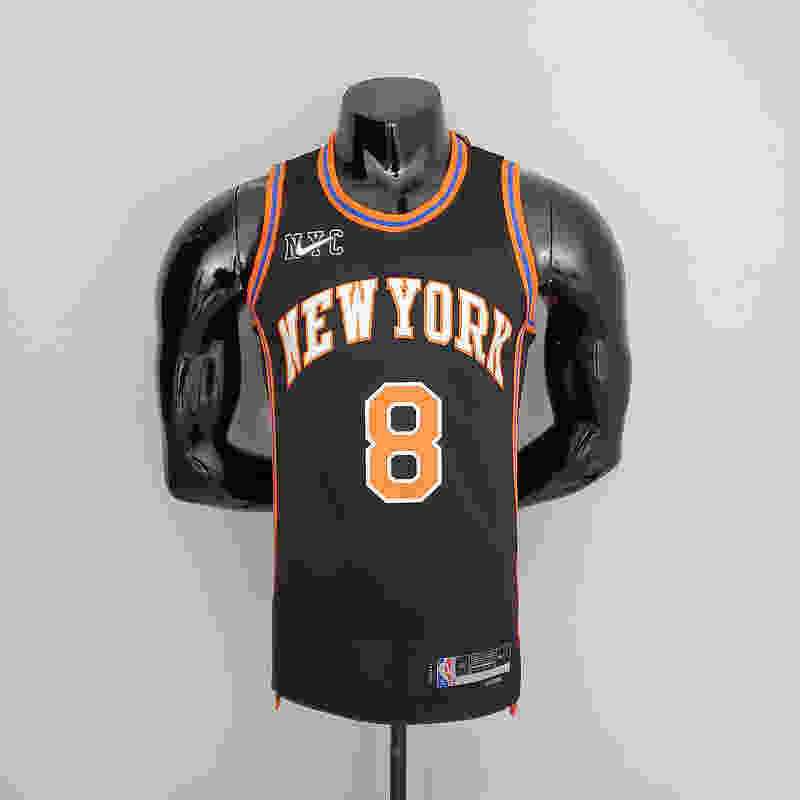 2022 Season Walker #8 Knicks Urban Edition Black NBA Jersey S-XXL