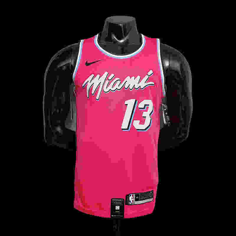 ADEBAYO#13 Miami Heat V-neck pink NBA jersey Size︰XS-XXL Nike connect recognitio