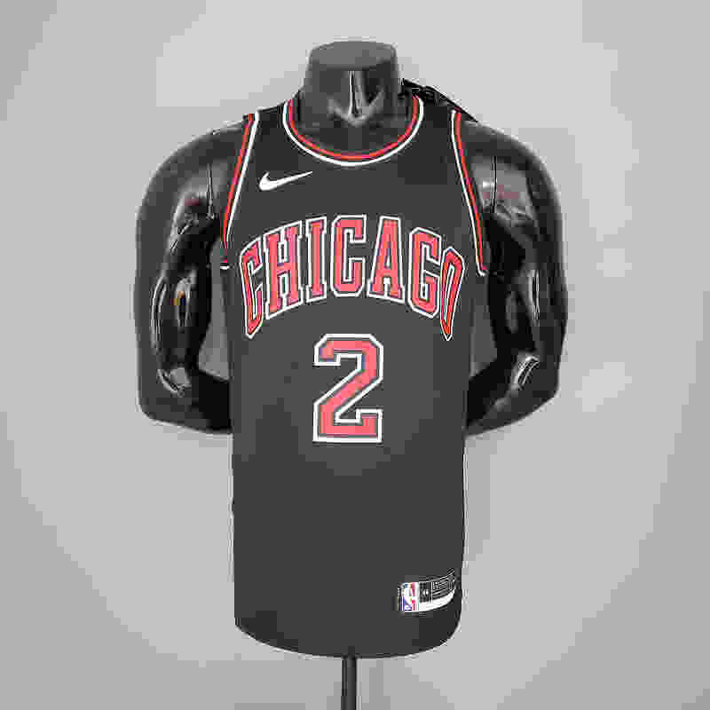 BALL#2 Chicago Bulls black NBA jersey Size S-XXL