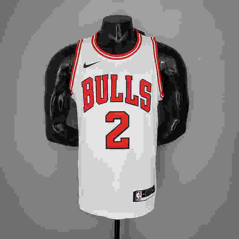 BALL#2 Chicago Bulls white NBA jersey Size S-XXl