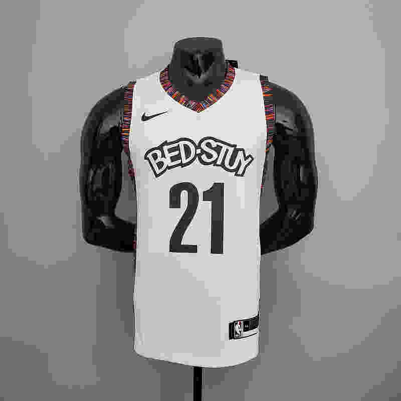 brooklyn#21 Brooklyn Nets City version White NBA jersey Size︰S-XXL