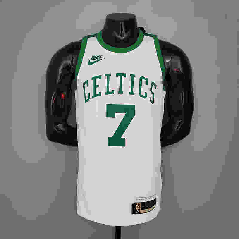 BROWN#7 75th Anniversary Celtics White NBA Jersey S-XXL