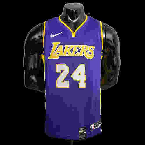 Bryant #24 Lakers purple yellow side NBA jersey SizeXS-XXL Nike connect recognit