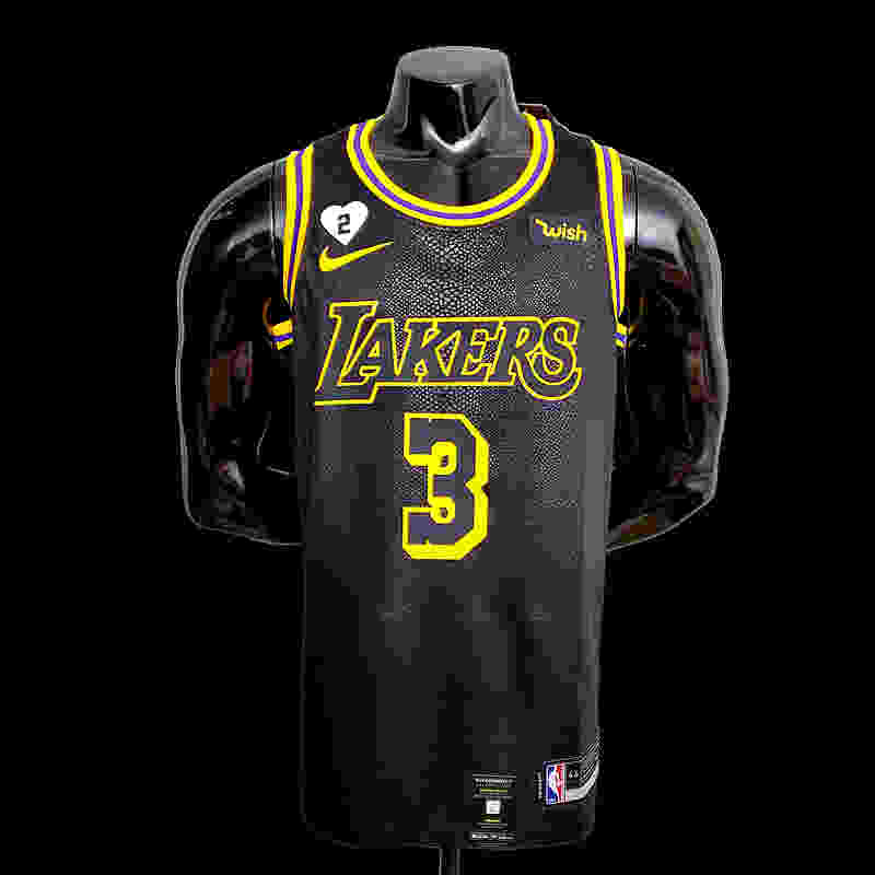 DAVIS #3 Lakers black NBA jersey Size︰XS-XXL Nike connect recognition