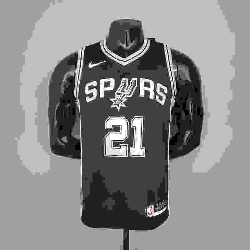 DUNCAN#21 Spurs Black NBA Jersey S-XXL