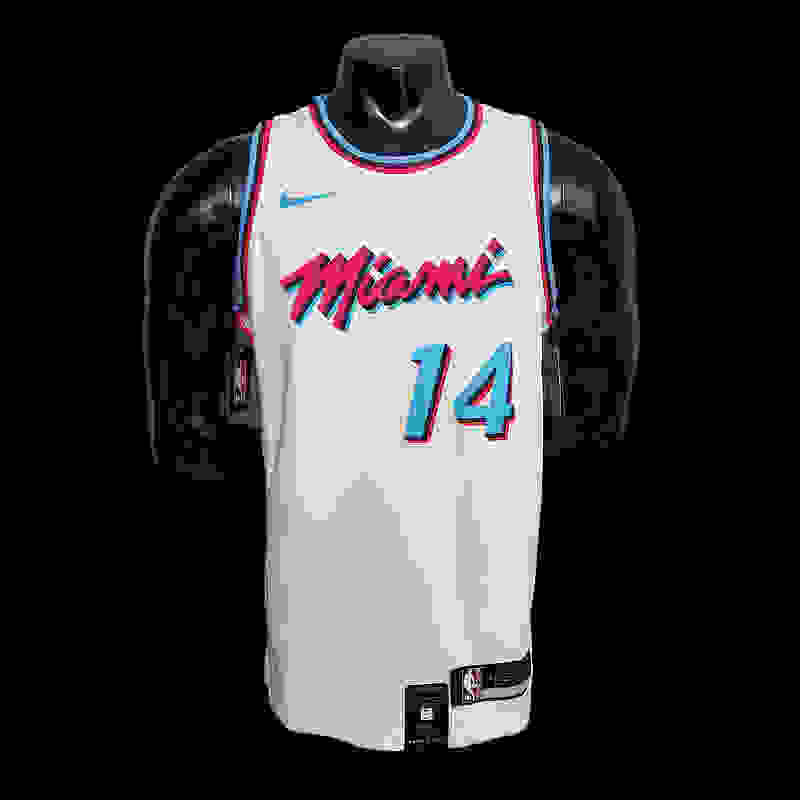 HERRO#14 Miami Heat V-neck White NBA jersey Size︰S-XXL Nike connect recognition