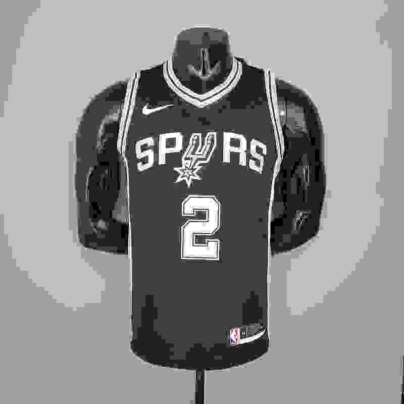 LEONARD#2 Spurs Black NBA Jersey S-XXL