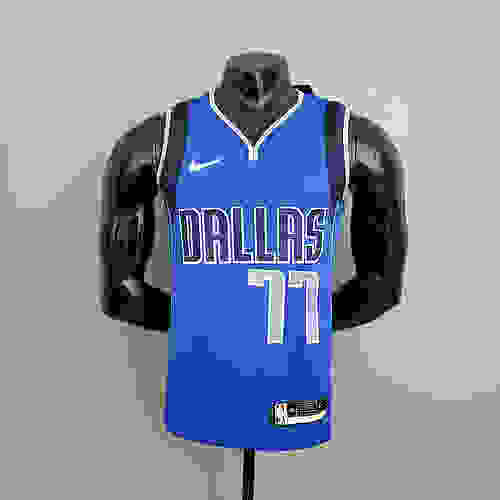 Lone Ranger Doncic#77 Blue NBA Jersey S-XXL