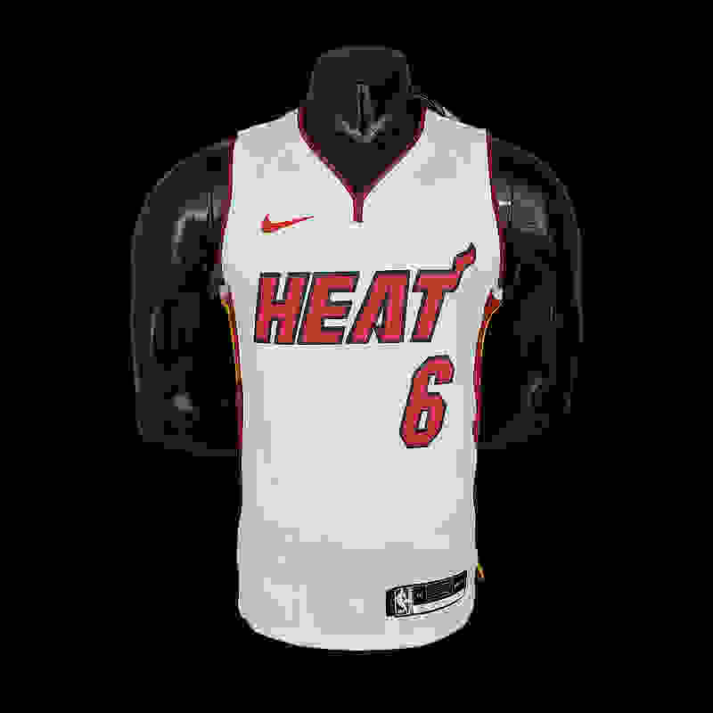 Miami Heat JAMES#6 white NBA Jersey S-2XL