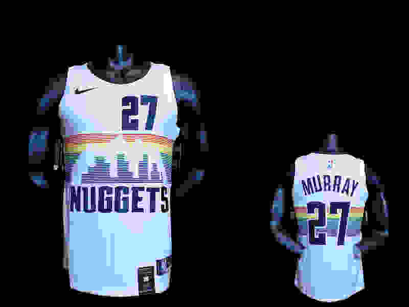 MURRAY#27 Nuggets City Edition white jersey Size︰ XS-XXL Nike connect recognitio...(FDC7)