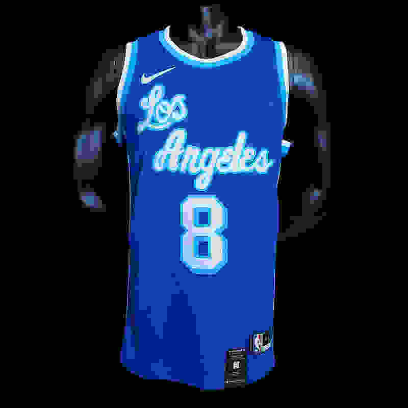 New Bryant #8 After Bryant #24 Lakers Blue NBA jersey Size︰ XS-XXL Nike connect ...(5E7A)