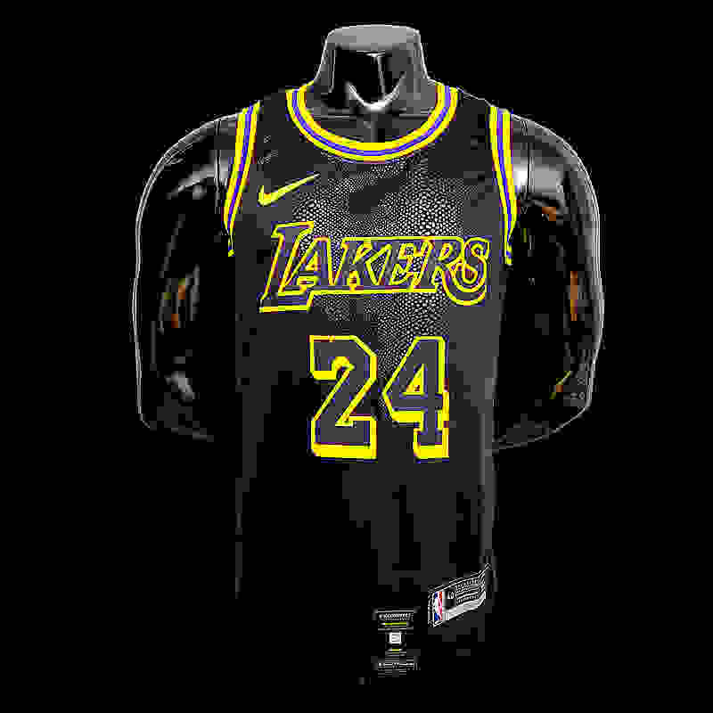 New Bryant #24 Lakers black NBA jersey SizeXS-XXL Nike connect recognition(154D)