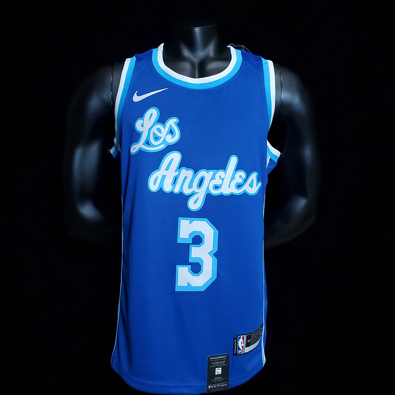 New DAVIS #3 Lakers Blue NBA jersey Size︰XS-XXL Nike connect recognition(E84C))