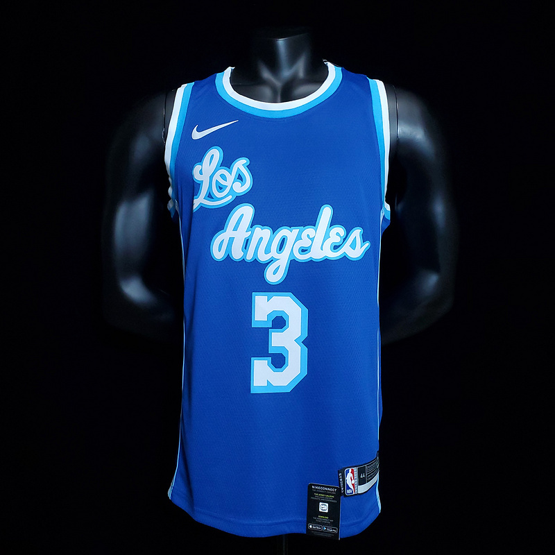 New DAVIS #3 Lakers Bule NBA jersey Size︰XS-XXL Nike connect recognition