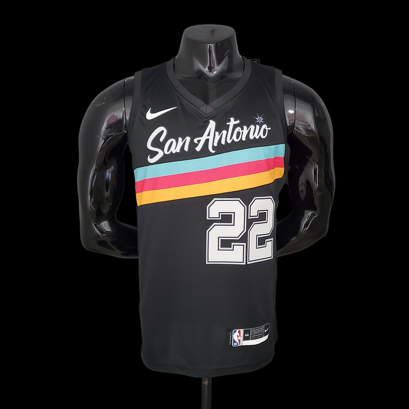 New GAY#22 season Spurs City Edition black NBA jersey S-XXL(B907)