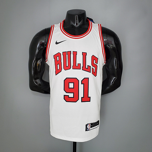 ROOMAN#91 Chicago Bulls white NBA jersey Size S-XXL