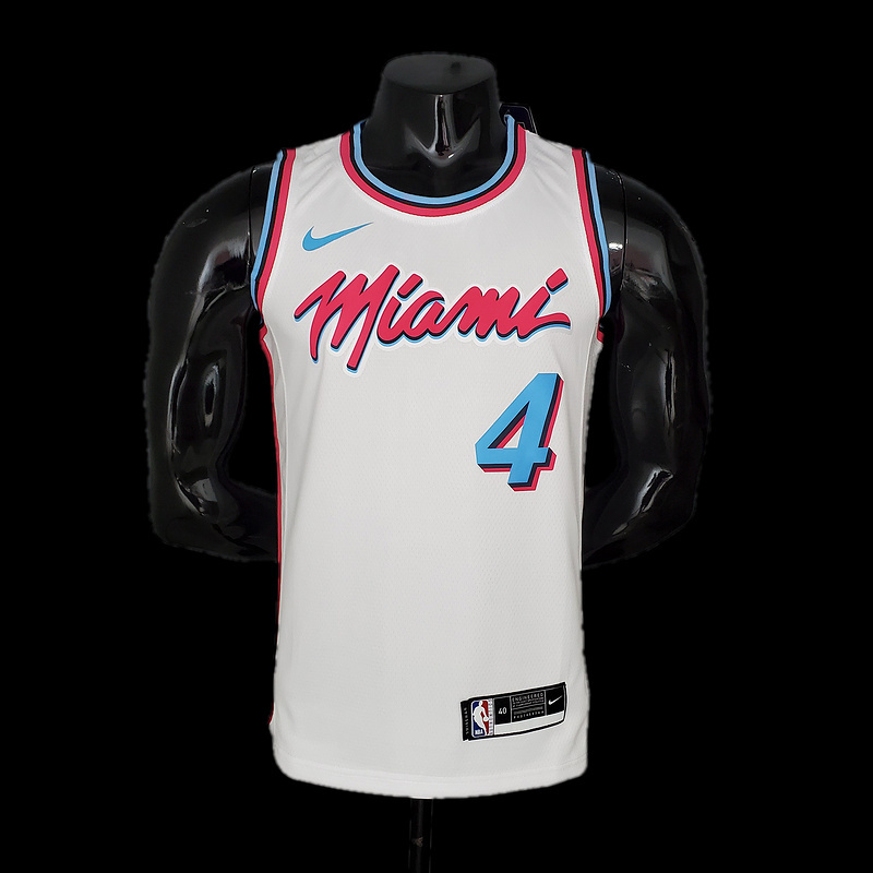 OLADIPO#4 Miami Heat V-neck White NBA jersey SizeS-XXL