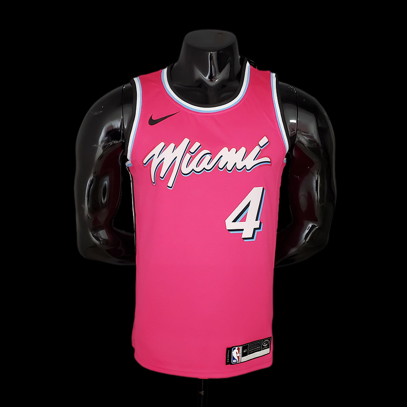 OLADIPO#4 Miami Heat V-neck pink NBA jersey SizeS-XXL