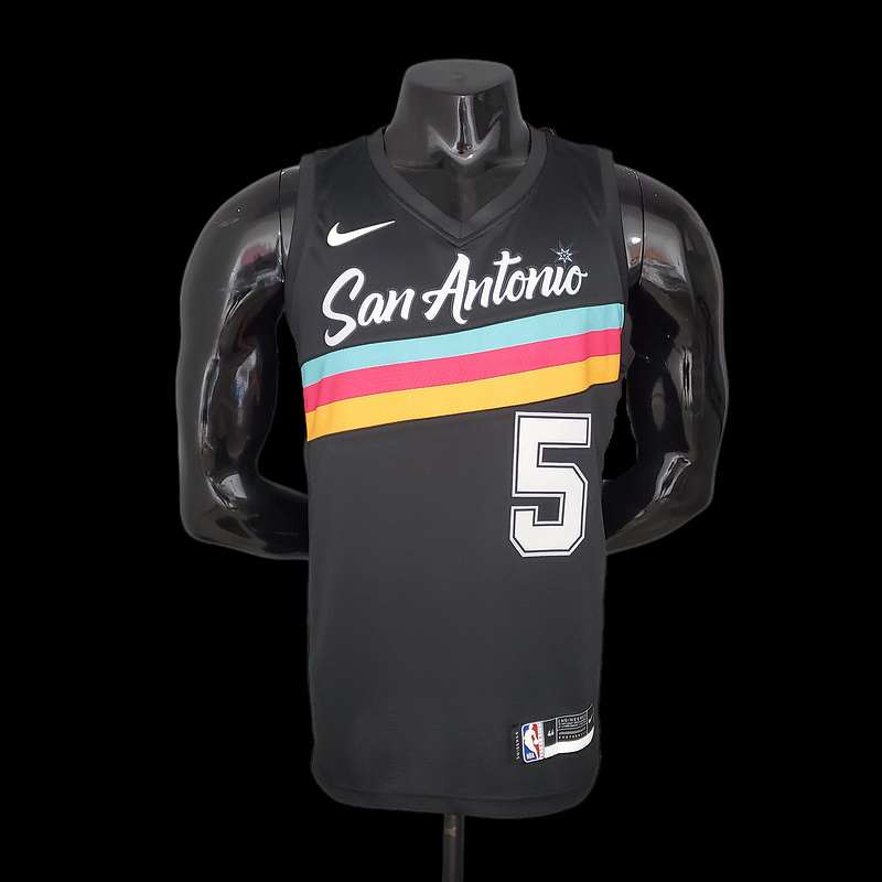 New MURRAY#5 season Spurs City Edition black NBA jersey S-XXL