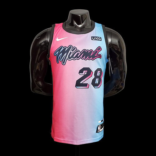 New Miami Heat IGUODALA#28 City Edition Pink Blue Gradient Color S-XXL 