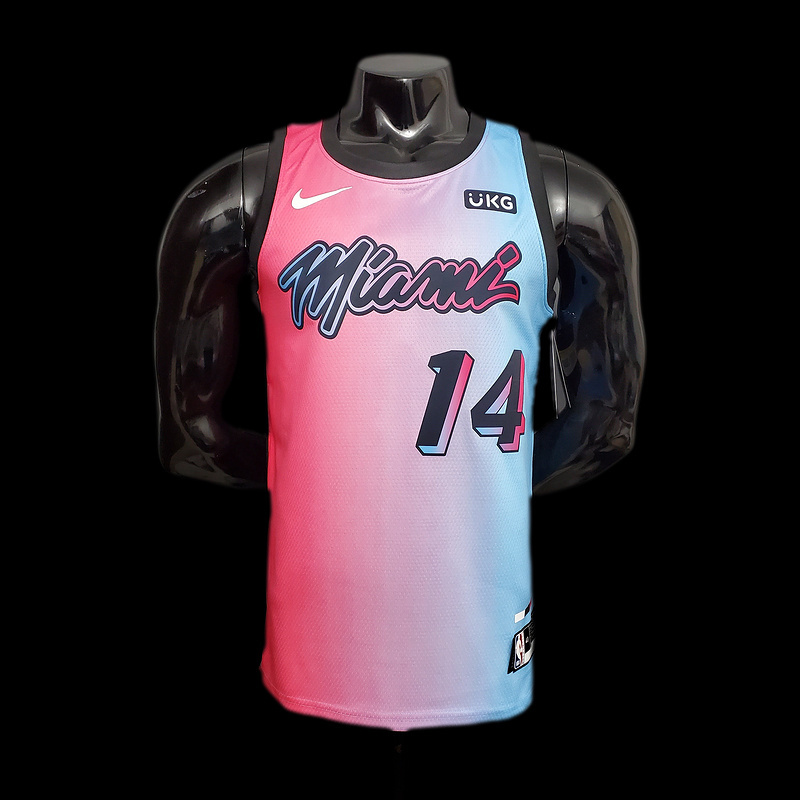 New Miami Heat HERRO#14 City Edition Pink Blue Gradient Color S-XXL